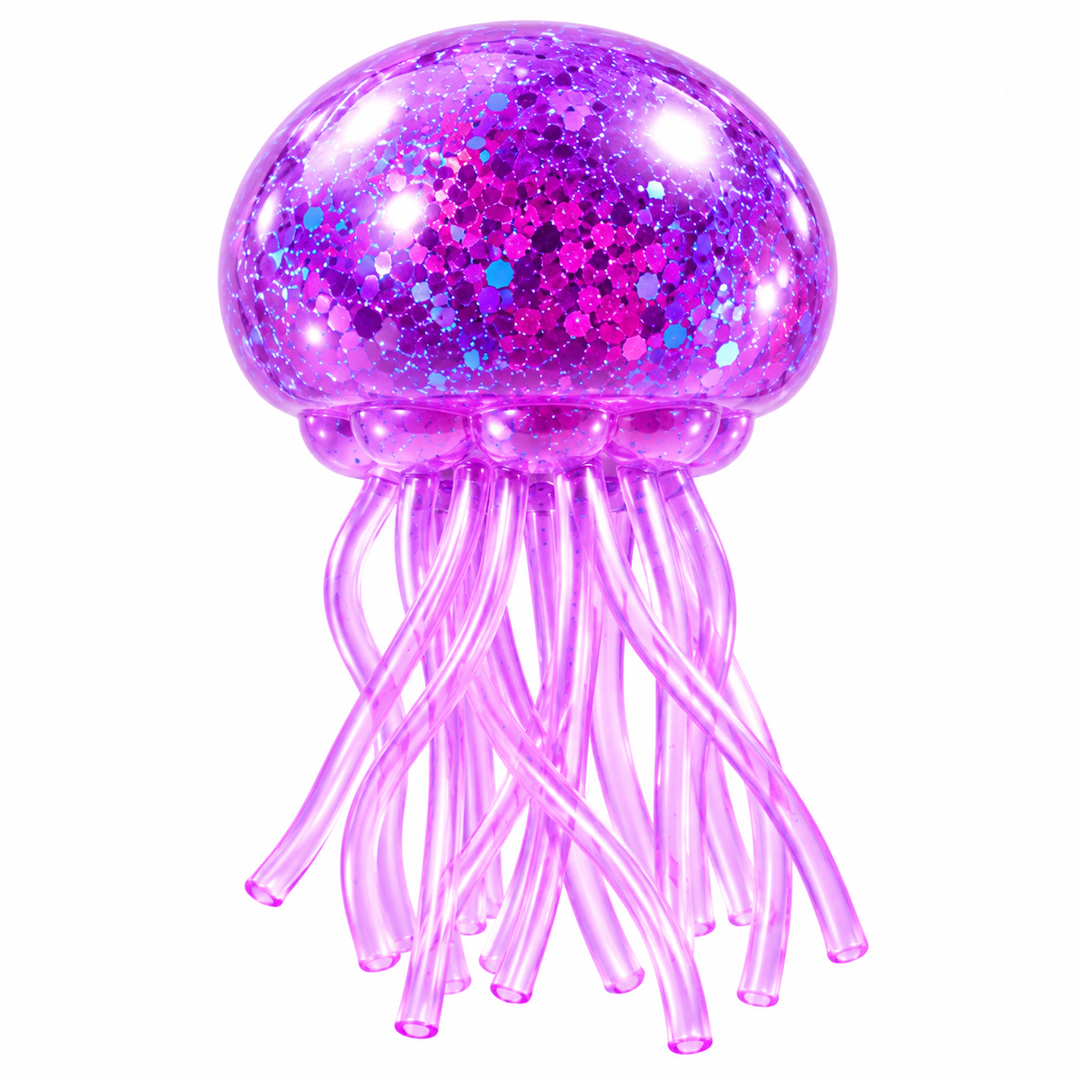 🪼 Glitter Jellyfish Squishy Toy ✨ – Slow-Rise Stress Relief Fidget for Kids & Adults 🎁
