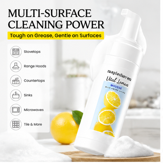 🍋 Kitchen Grease Cleaner Mousse ✨ Powerful Grease & Grime Remover | Deep-Clean Foaming Formula for a Fresh, Spotless Kitchen 🫧