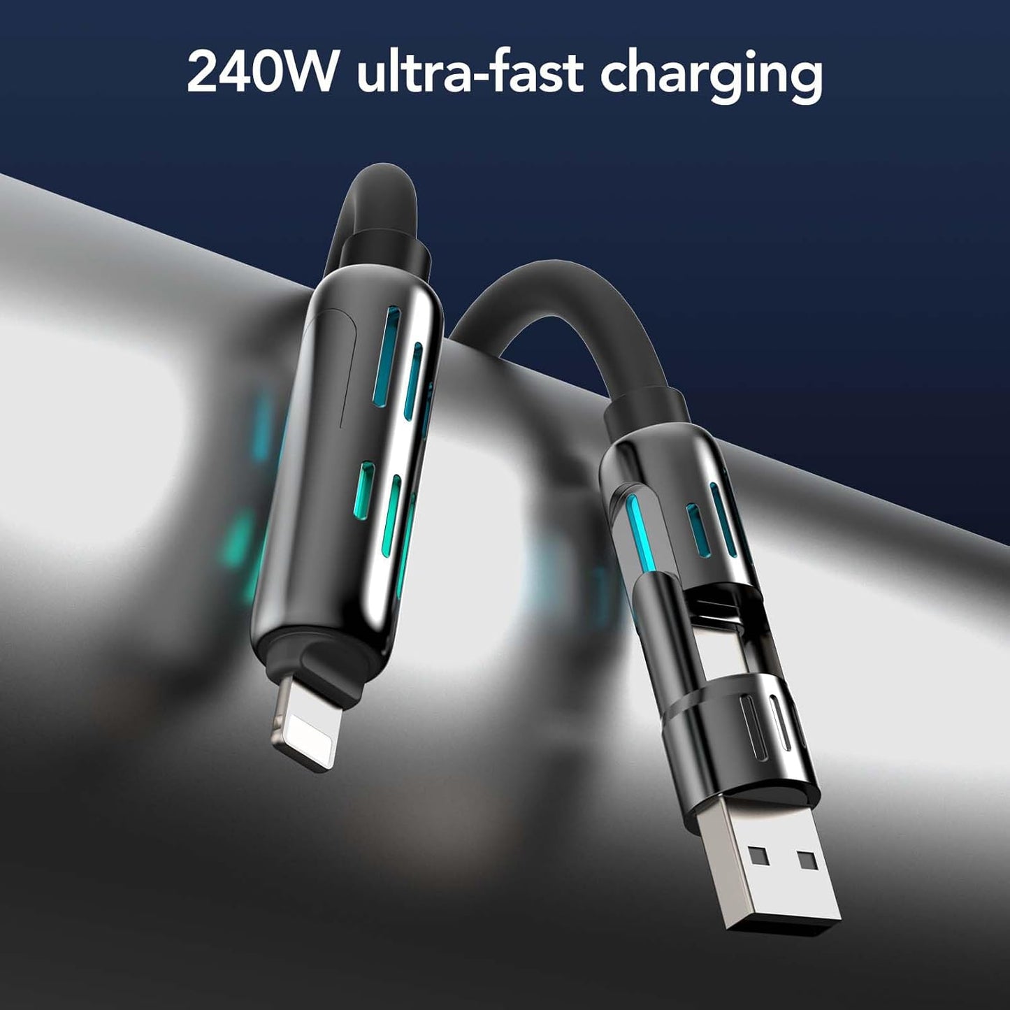 240W 4-in-1 Fast Charging Cable
