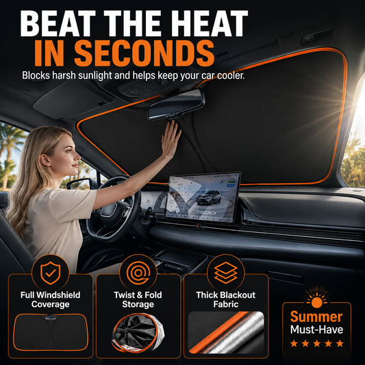 🔥 Beat the Heat. Keep Your Car Cool. | Premium Windshield Sunshade