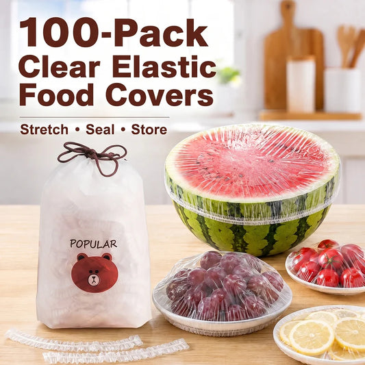 🔥100PCS Disposable Stretch Food Covers for Bowls & Plates
