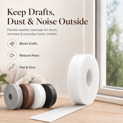 🚪 16.4FT Self-Adhesive Weather Stripping for Doors & Windows ✨