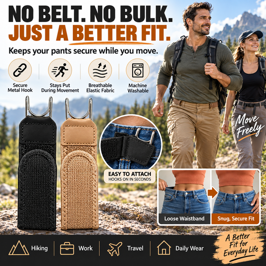 No Show Invisible Belt for Men & Women, Adjustable Non-Elastic Fabric Belt for Jeans, Pants with Belt Loops
