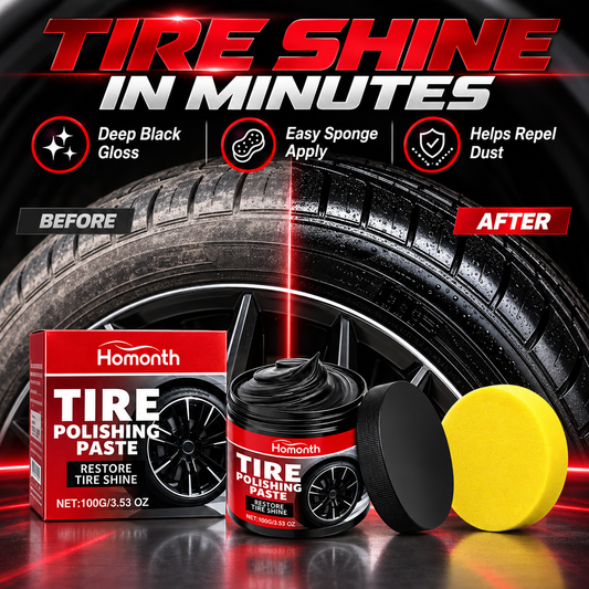 🔥 Deep Black Tire Shine Wax – Long-Lasting Gloss & Protection ✨