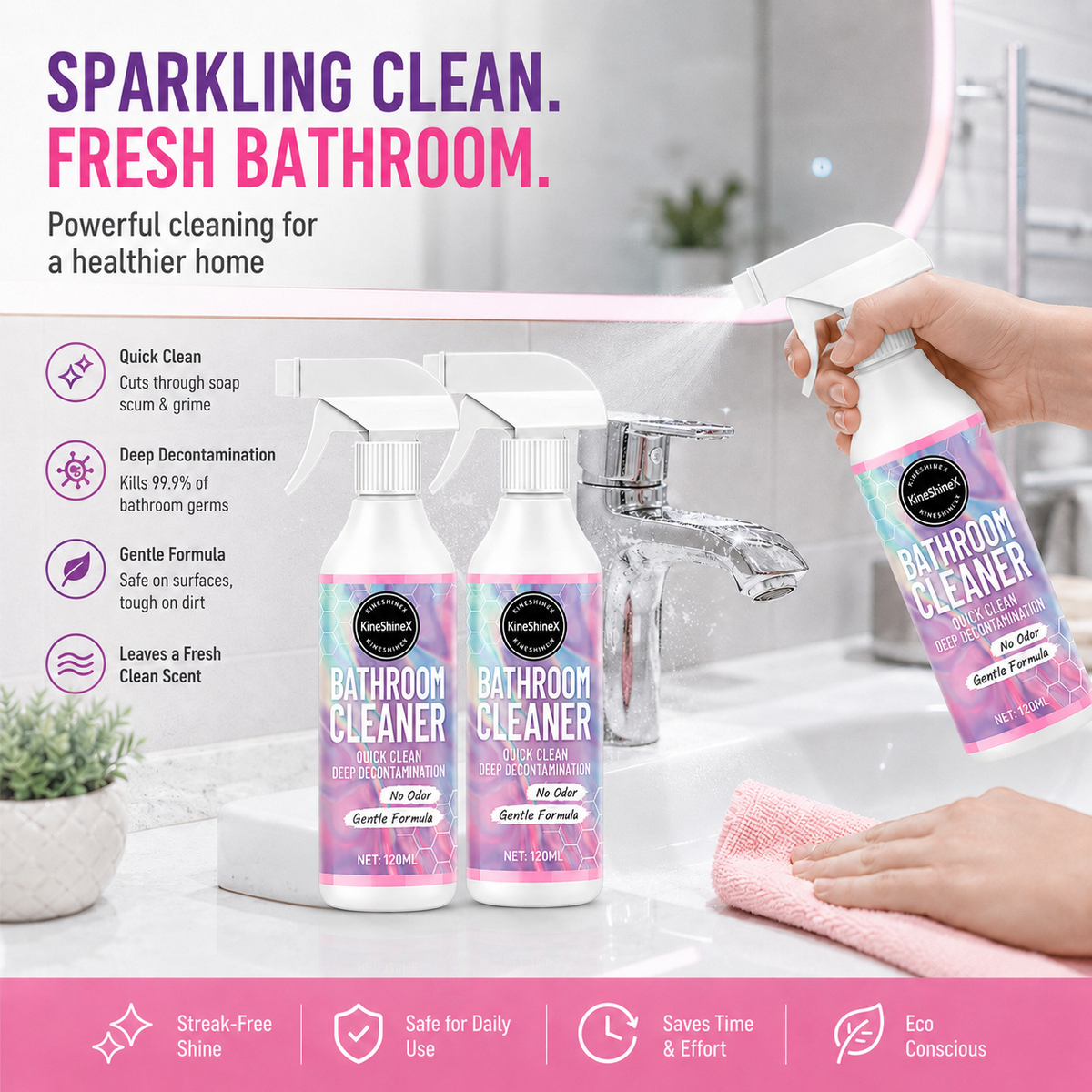 🧼✨ All-in-One Bathroom Cleaner – Powerful Cleaning for Bathtubs, Toilets, Sinks, Tiles & More 🛁🚿