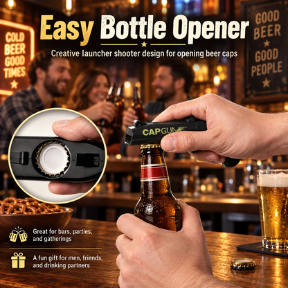 🍺 Creative Cap Launcher Bottle Opener – Fun Bar Gadget & Gift for Him 🎁