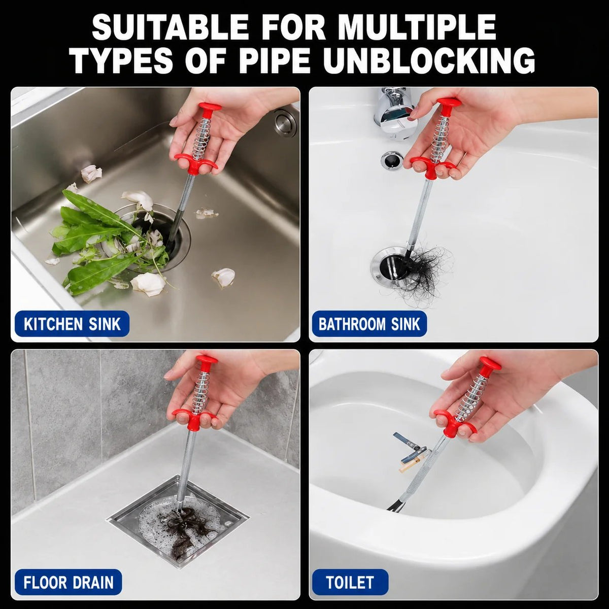 🔥🔥Last Day Buy 1 Get 1🔥Professional Drain Clog Remover Tool🫧