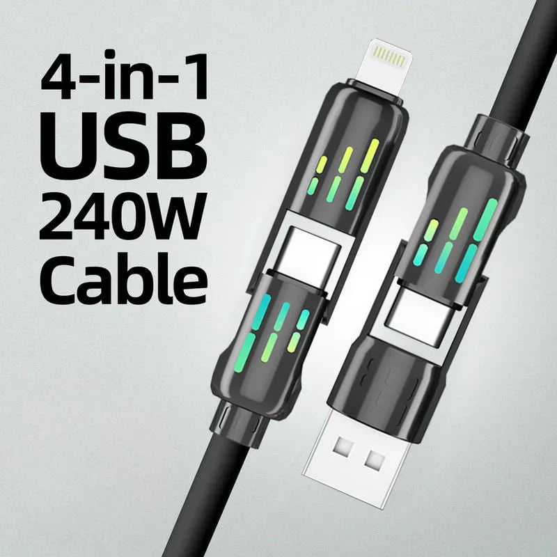 240W 4-in-1 Fast Charging Cable