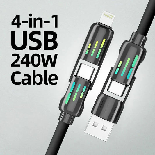 240W 4-in-1 Fast Charging Cable