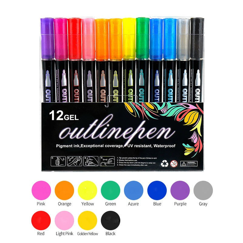 Outline Marker Pen Set
