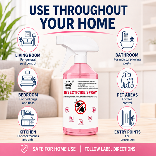 Effective Multi-Functional Household Pest Control, Easy-Use Insect Treatment, Powerful Formula to Get Rid of Cockroaches and Other Indoor Insects Insecticide