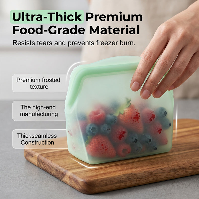Leakproof Reusable Silicone Storage Bags