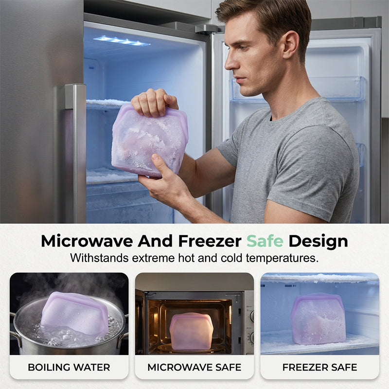 Leakproof Reusable Silicone Storage Bags