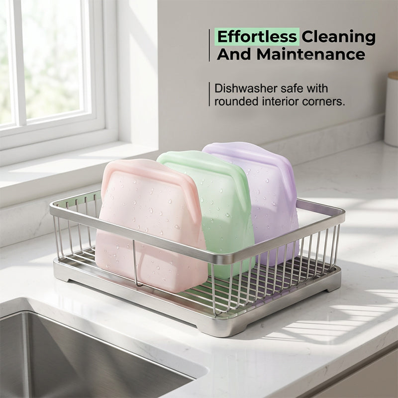 Leakproof Reusable Silicone Storage Bags