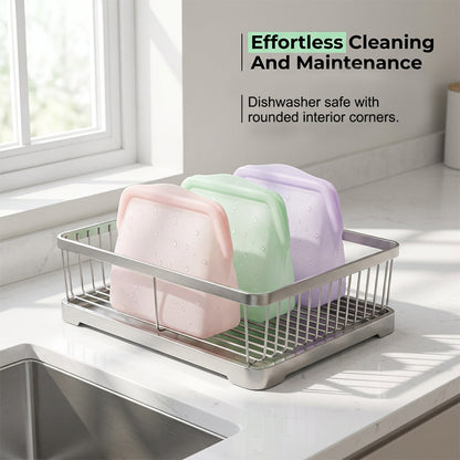 Leakproof Reusable Silicone Storage Bags