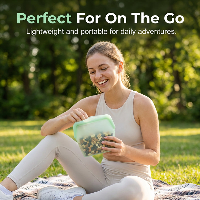 Leakproof Reusable Silicone Storage Bags