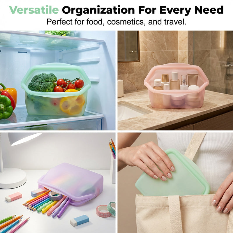 Leakproof Reusable Silicone Storage Bags